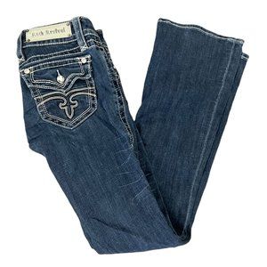 Rock Revival Celine Bootcut Jeans Embellished Pockets Low RIse Size 27